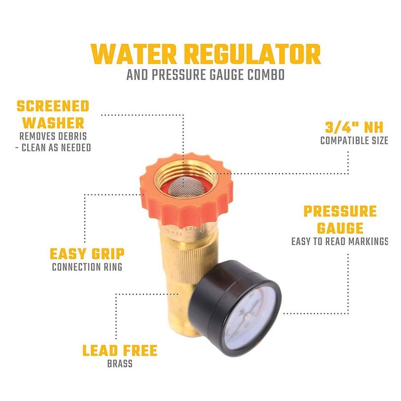 Water Regulator Gauge Combo  L